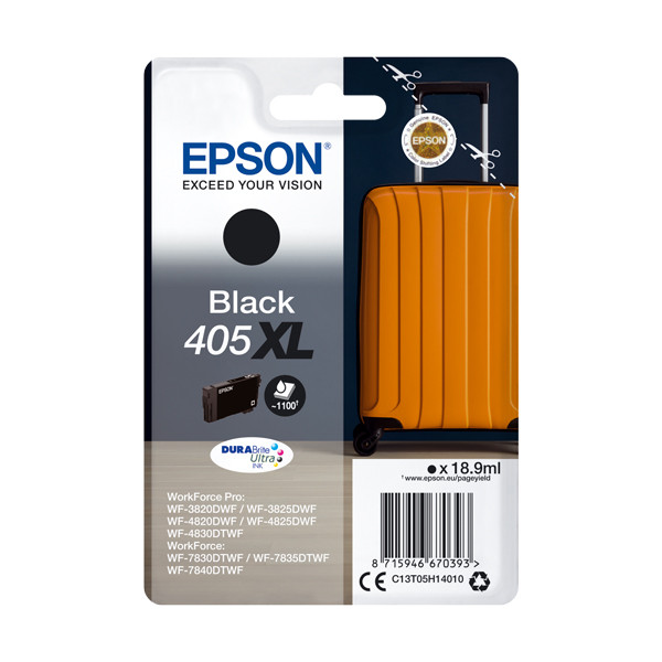 Epson 405XL svart bläckpatron hög kapacitet (original) C13T05H14010 C13T05H14020 083546 - 1