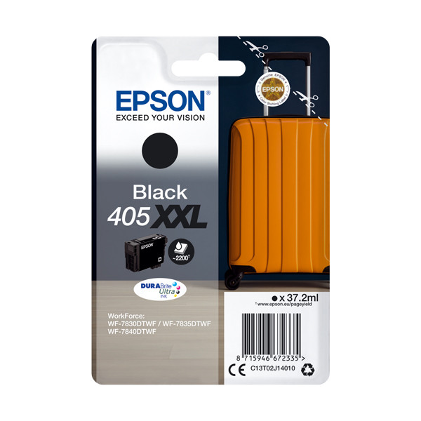 Epson 405XXL svart bläckpatron extra hög kapacitet (original) C13T02J14010 C13T02J14020 083554 - 1