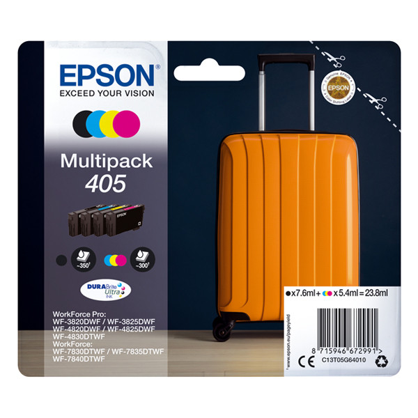 Epson 405 BK/C/M/Y bläckpatron 4-pack (original) C13T05G64010 652032 - 1
