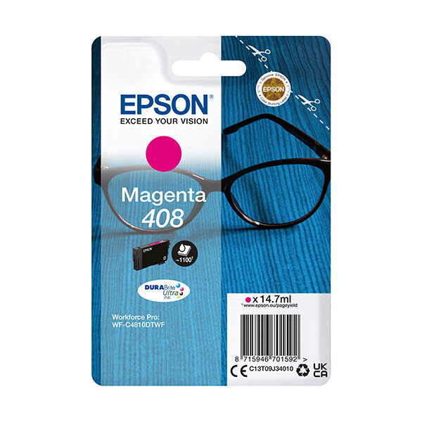 Epson 408 magenta bläckpatron (original) C13T09J34010 024120 - 1