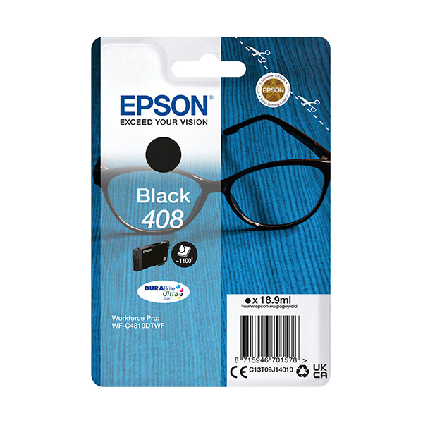 Epson 408 svart bläckpatron (original) C13T09J14010 024116 - 1