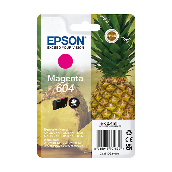 Epson 604 magenta bläckpatron (original) C13T10G34010 652064 - 1