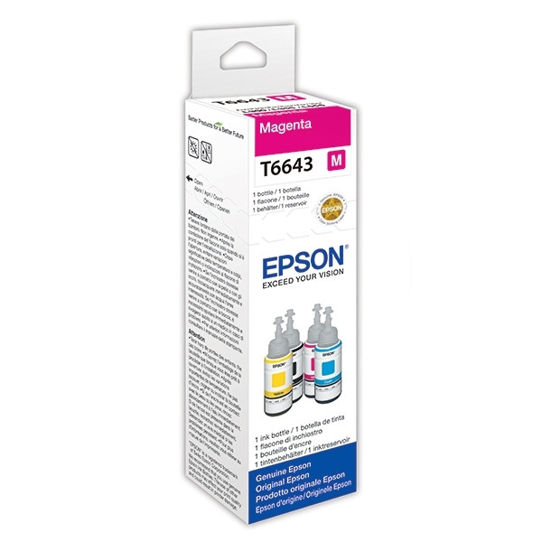 Epson 664 (T6643) magenta bläckrefill (original) C13T664340 026752 - 1