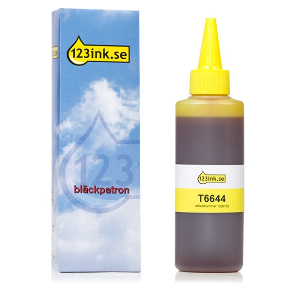 Epson 664 (T6644) gul bläckrefill (varumärket 123ink) C13T664440C 026755 - 1