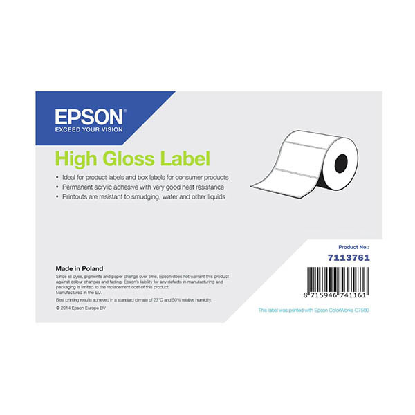 Epson 7113761 | högblank etikett | 76 x 51mm (original) 084280 - 1