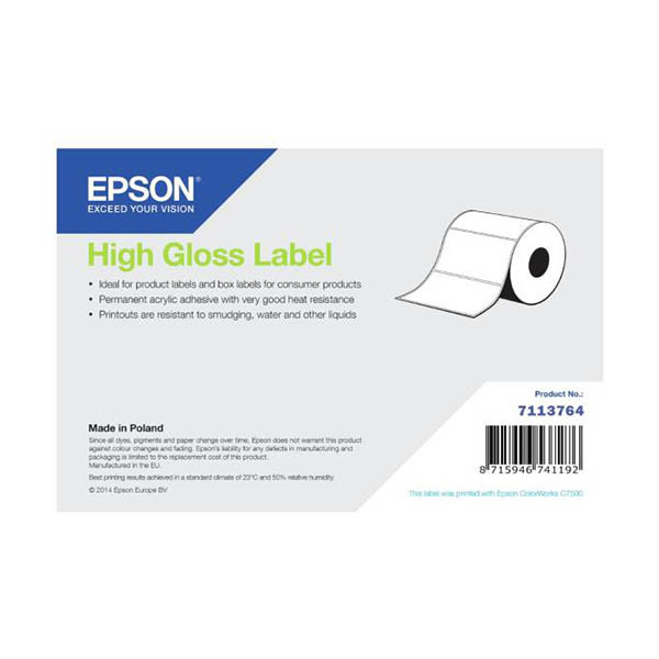 Epson 7113764 | högblank etikett | 203mm x 60m (original) 084286 - 1