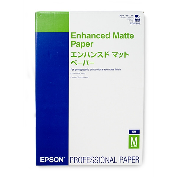 Epson A3+ 192g Epson S041719 fotopapper | Enhanced Matte | 100 ark C13S041719 150332 - 1