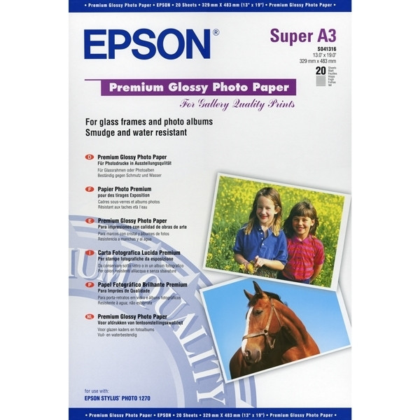 Epson A3+ 250g Epson S041316 fotopapper | Premium Glossy | 20 ark C13S041316 150324 - 1