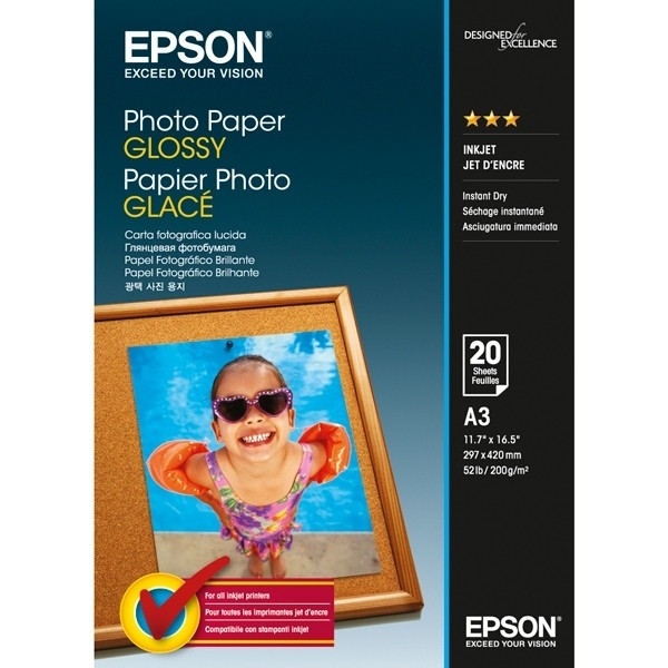 Epson A3 200g Epson S042536 fotopapper | Glossy | 20 ark C13S042536 153038 - 1