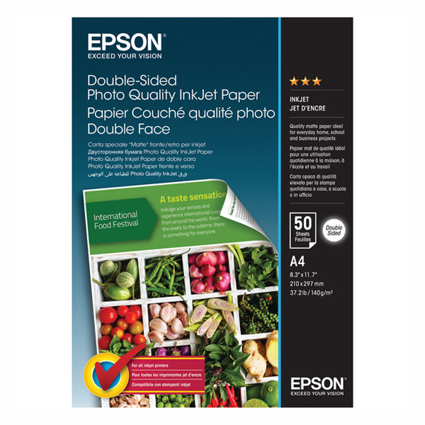 Epson A4 140g Epson S400059 fotopapper | Double Sided | 50 ark C13S400059 153091 - 1