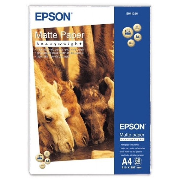 Epson A4 167g Epson S041256 fotopapper | Matte Heavyweight | 50 ark C13S041256 064600 - 1