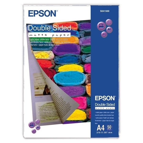 Epson A4 178g Epson S041569 fotopapper | Double Sided Matte | 50 ark C13S041569 064615 - 1