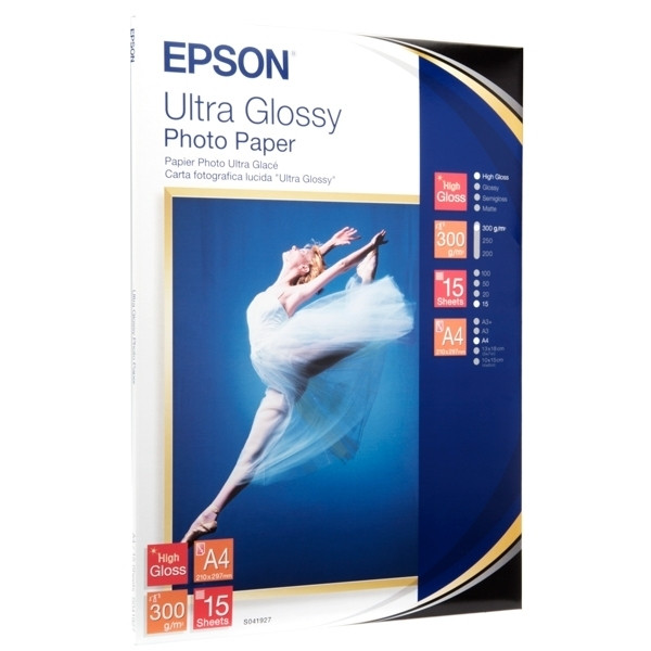 Epson A4 300g Epson S041927 fotopapper | Ultra Glossy | 15 ark C13S041927 064638 - 1