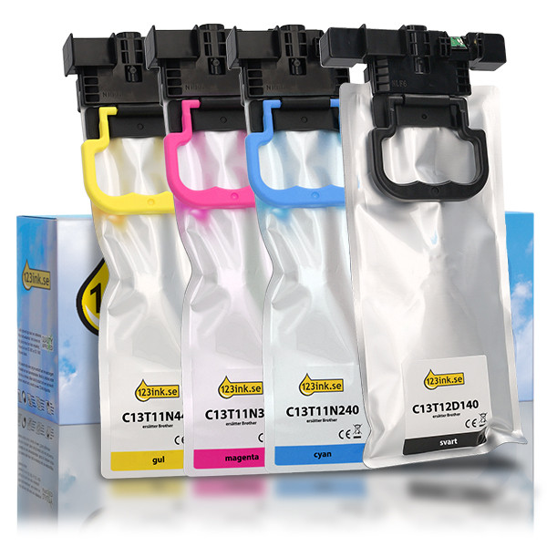 Epson C13T11N BK/C/M/Y bläckpatron 4-pack (varumärket 123ink) 110193 - 1