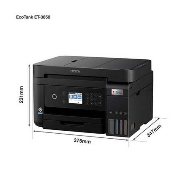 Epson EcoTank ET-3850 Allt-i-ett A4 bläckstråleskrivare med WiFi (3 i 1) [8,5kg✔️] C11CJ61402 831838 - 9