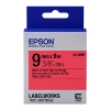 Epson LK-3RBP | svart text - pastellröd tejp | 9mm (original) 083164 - 1
