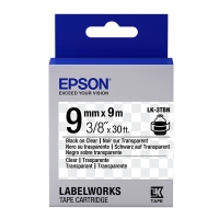 Epson LK-3TBN | svart text - transparent tejp | 9mm (original) C53S653004 083170