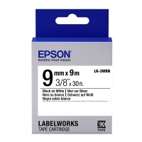 Epson LK-3WBN | svart text - vit tejp | 9mm (original) C53S653003 083178