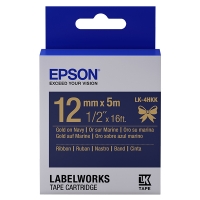 Epson LK-4HKK | guld text - marinblå tejp | 12mm (original) C53S654002 083220
