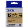 Epson LK-4KBK | svart text - guld tejp | 12mm (original) 083218 - 1