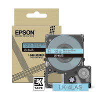 Epson LK-4LAS | grå text - blå tejp | 12mm (original) C53S672106 084468