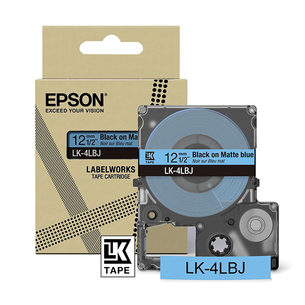 Epson LK-4LBJ | svart text - blå tejp | 12mm (original) C53S672080 084414 - 1
