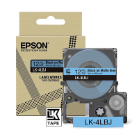 Epson LK-4LBJ | svart text - blå tejp | 12mm (original) C53S672080 084414