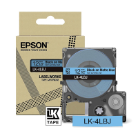 Epson LK-4LBJ | svart text - blå tejp | 12mm (original) C53S672080 084414
