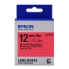 Epson LK-4RBP | svart text - pastellröd tejp | 12mm (original) 083182 - 1