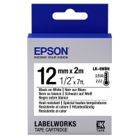 Epson LK-4WBH | svart text - vit tejp | 12mm (original) C53S654025 083210