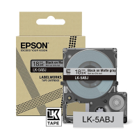 Epson LK-5ABJ | svart text - ljusgrå tejp | 18mm (original) C53S672087 084428