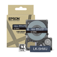 Epson LK-5HWJ | vit text - marinblå tejp | 18mm (original) C53S672085 084424