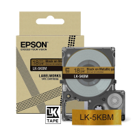 Epson LK-5KBM | svart text - metalliskt guld tejp | 18mm (original) C53S672093 084440