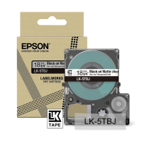 Epson LK-5TBJ | svart text - transparent tejp | 18mm (original) C53S672066 084390