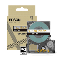 Epson LK-5TKN | guld text - metallisk transparent tejp | 18mm (original) C53S672097 084448