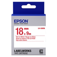 Epson LK-5WRN | röd text - vit tejp | 18mm (original) C53S655007 083240