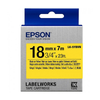 Epson LK-5YBVN | svart text - gul tejp | 18mm (original) C53S655028 084352