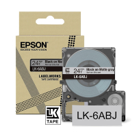 Epson LK-6ABJ | svart text - ljusgrå tejp | 24mm (original) C53S672088 084430