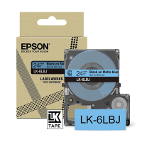 Epson LK-6LBJ | svart text - blå tejp | 24mm (original) C53S672082 084418