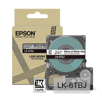 Epson LK-6TBJ | svart text - transparent tejp | 24mm (original) C53S672067 084392