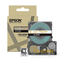 Epson LK-6TKN | guld text - metallisk transparent tejp | 24mm (original) C53S672098 084450