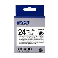 Epson LK-6WBVS | svart text - vit tejp | 24mm (original) C53S656022 084362