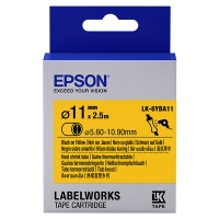 Epson LK-6YBA11 | svart text - gul tejp | 11mm (original) C53S656904 083296