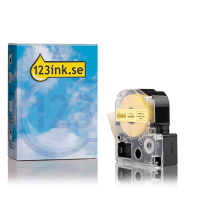 Epson LK-6YBP | svart text - gul tejp | 24mm (varumärket 123ink)​​​​​​​ C53S656005C 083267