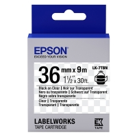 Epson LK-7TBN | svart text - transparent tejp | 36mm (original) C53S657007 083274
