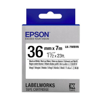 Epson LK-7WBVN | svart text - vit tejp | 36mm (original) C53S657012 084358