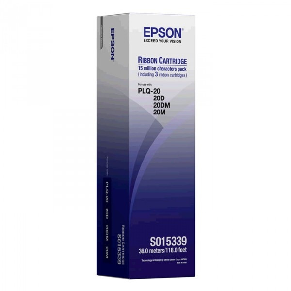 Epson S015339 svart färgband 3-pack (original) C13S015339 080130 - 1