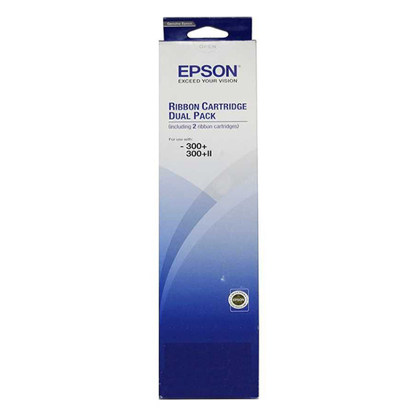 Epson S015613 svart färgband 2-pack (original) C13S015613 084312 - 1