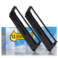 Epson S015647 svart färgband 2-pack (varumärket 123ink) 084315 Epson S015647 svart färgband 2-pack (varumärket 123ink) 084315