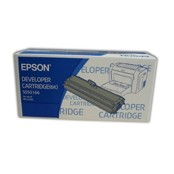 Epson S050166 svart toner hög kapacitet (original) C13S050166 027840 - 1